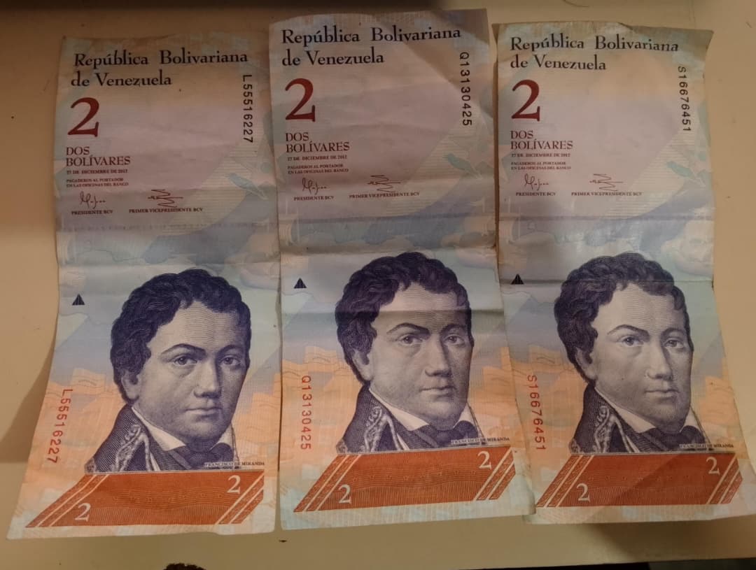 Billete de 2 bolivares