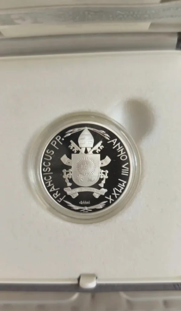Moneda plata Vaticano 2020