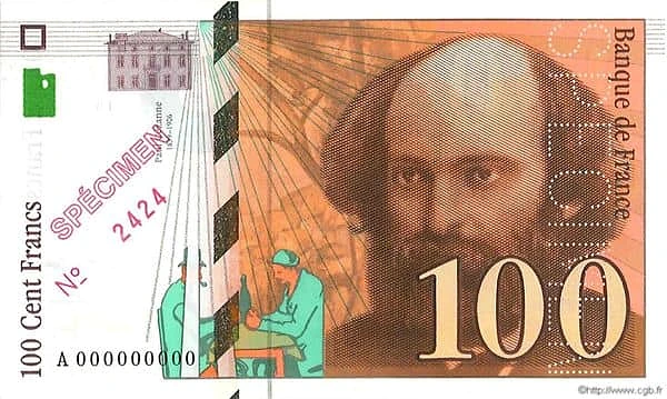 塞尚 100 法郎