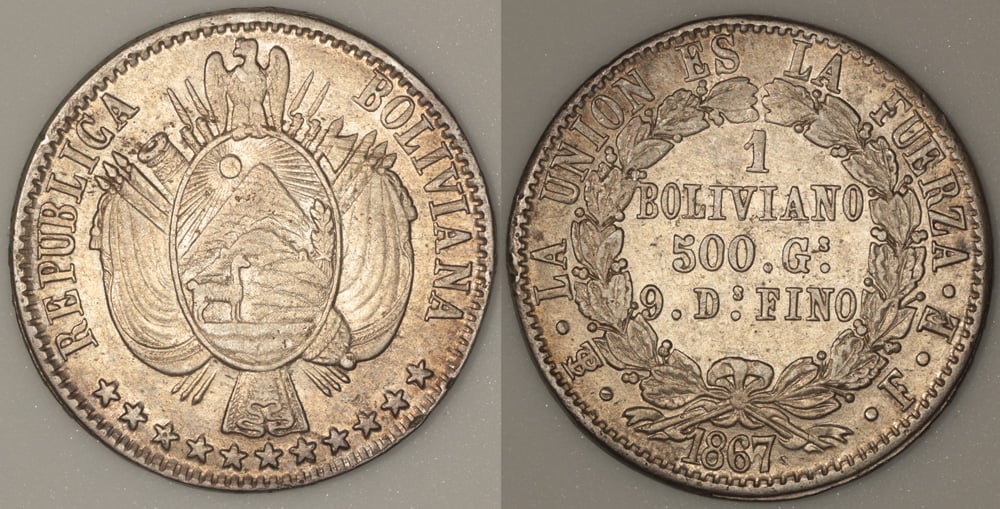 1 玻利维亚 1867-1869